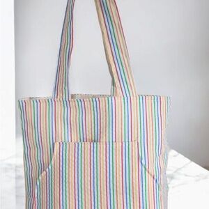 Striped Multicolor Tote Bag